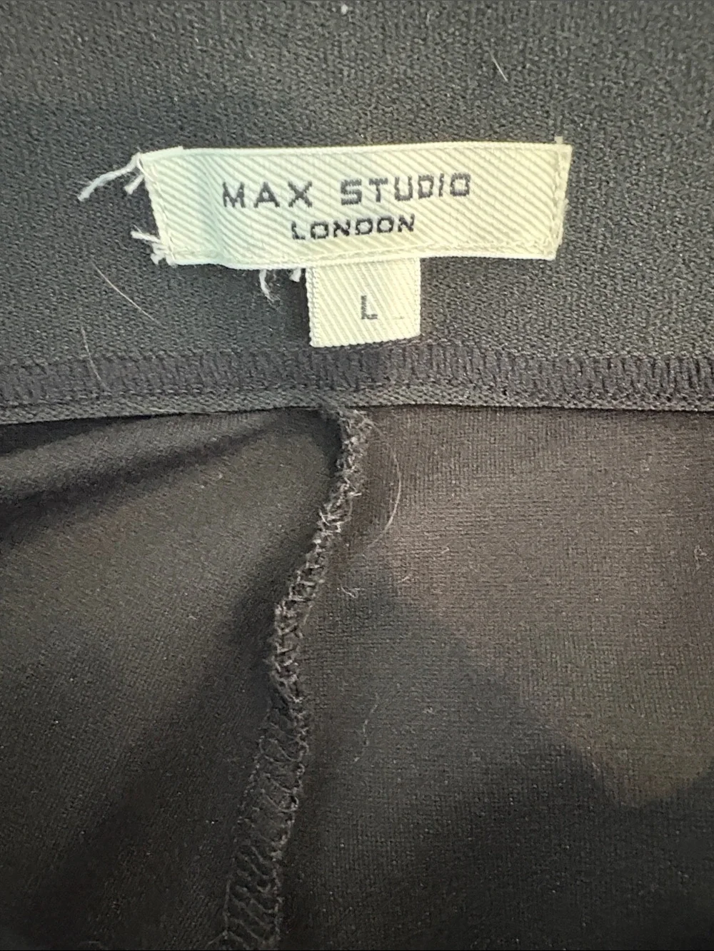 Max Studio Black Wide-Leg Knit Pants with Pockets